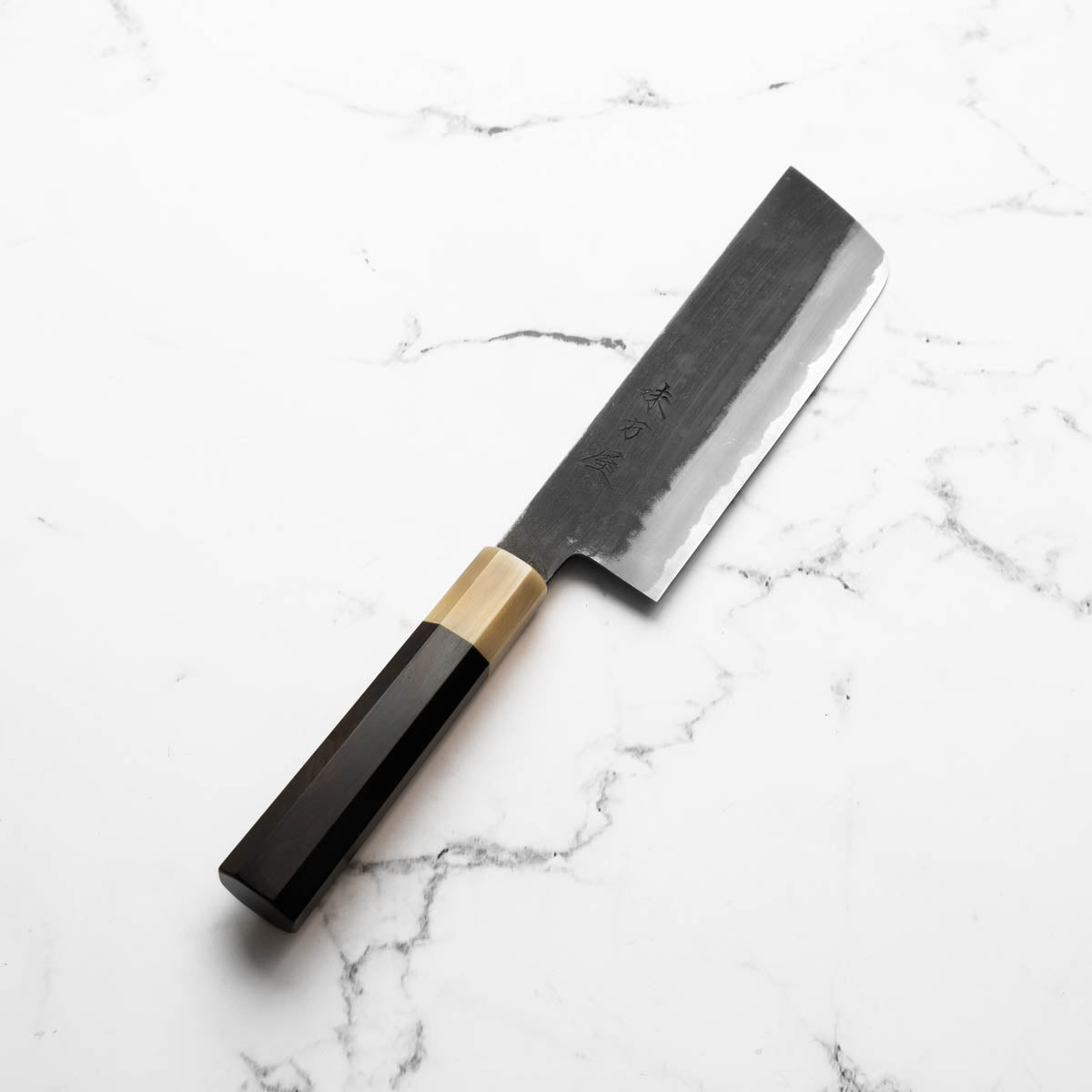 Mutsumi Hinoura Ajikataya White 2 Nakiri 165mm - Ebony & Blonde