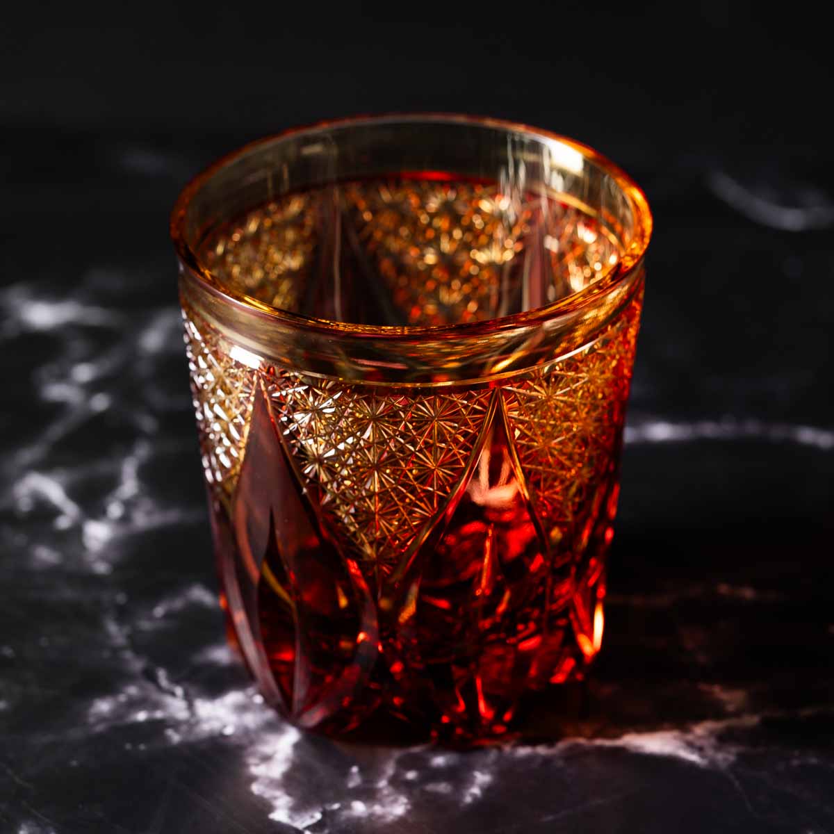 Nemoto Glass Crafts Rock Glass Shizuku Purple