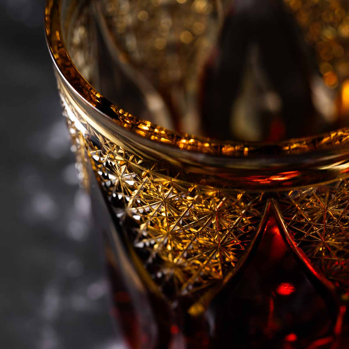 Nemoto Glass Crafts Rock Glass Shizuku Red