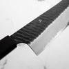 Nigara Hamono SG2 Kurouchi Tsuchime Bunka 180mm - Ebony