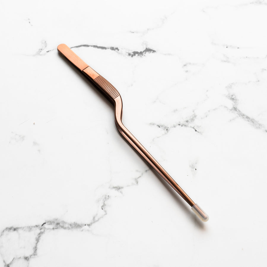 Offset Plating Tweezer 20cm - Rose Gold