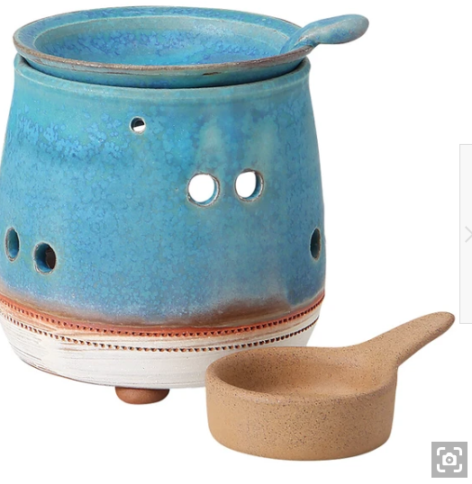 Tea Burner - Blue Glaze