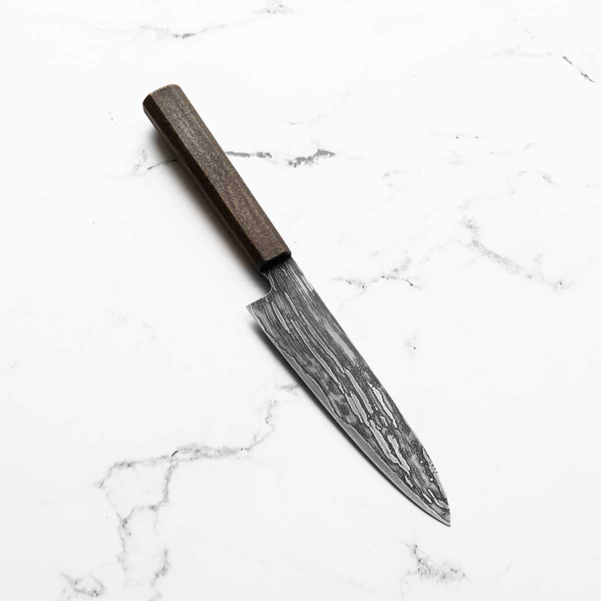 Tadafusa Blue 2 Hon-Sanmai Experimental Damascus Damascus Petty 150mm