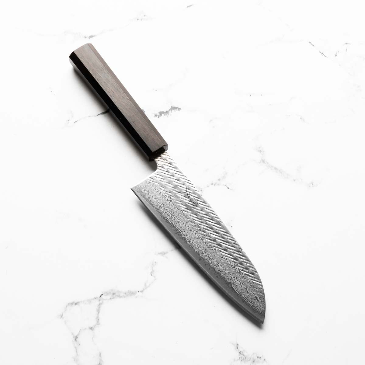 Tsunehisa Nawame Tsuchime Santoku 165mm - Ebony