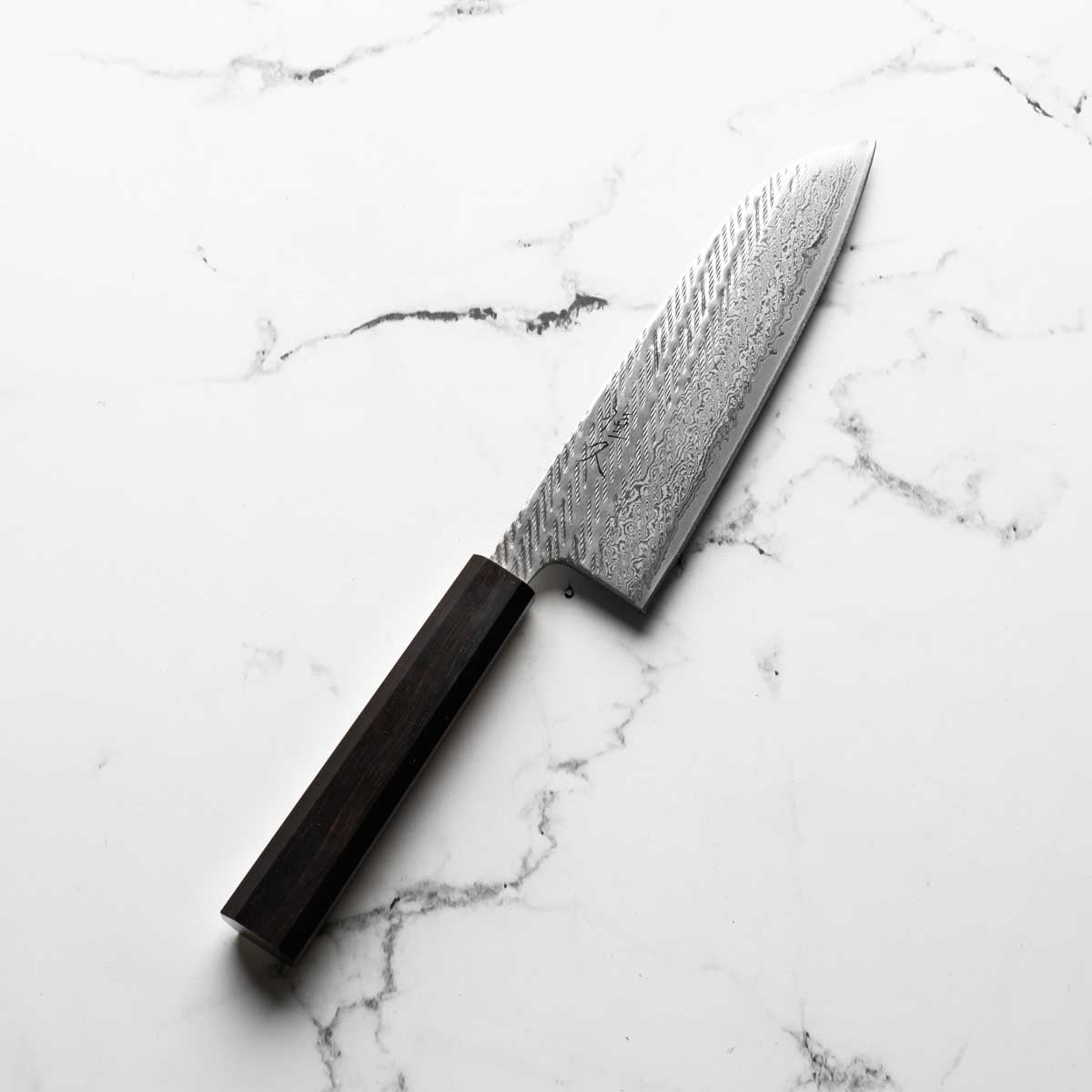 Tsunehisa Nawame Tsuchime Santoku 165mm - Ebony
