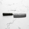 Tsunehisa Swedish Stainless Washiji Damascus Nakiri - Dark Maple