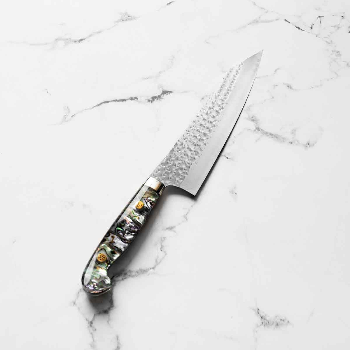 Yu Kurosaki SG2 Senko-Ei Gyuto 180mm - Western Abalone Handle