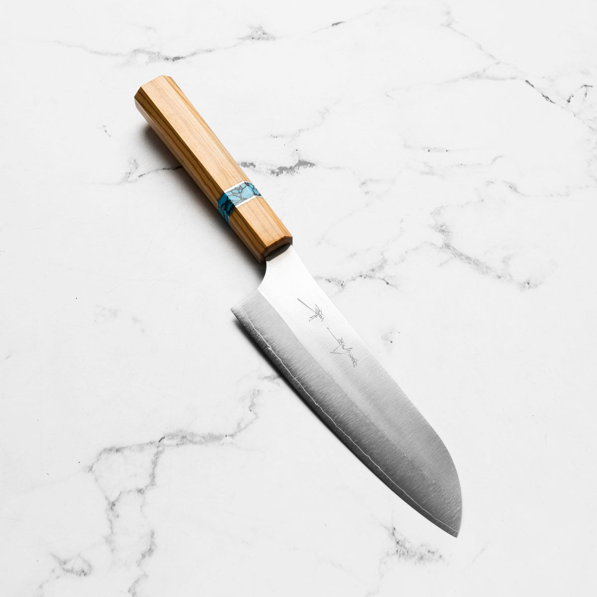 Yu Kurosaki Shin-Gekko VGXEOS Santoku - Olive Wood