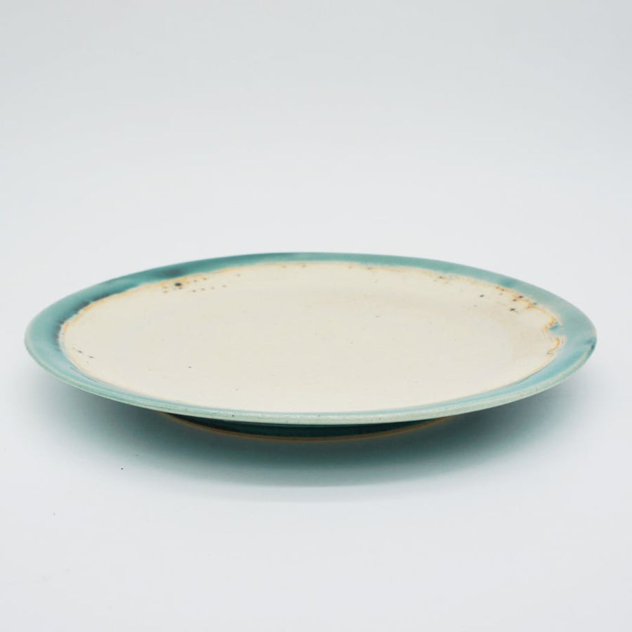 Bread & Rice Glossy Glaze Large Plate - Turkey Blue