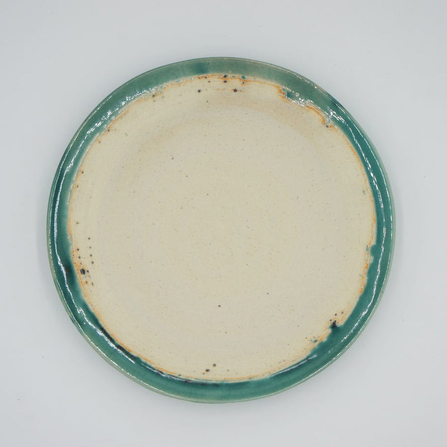 Bread & Rice Glossy Glaze Large Plate - Turkey Blue