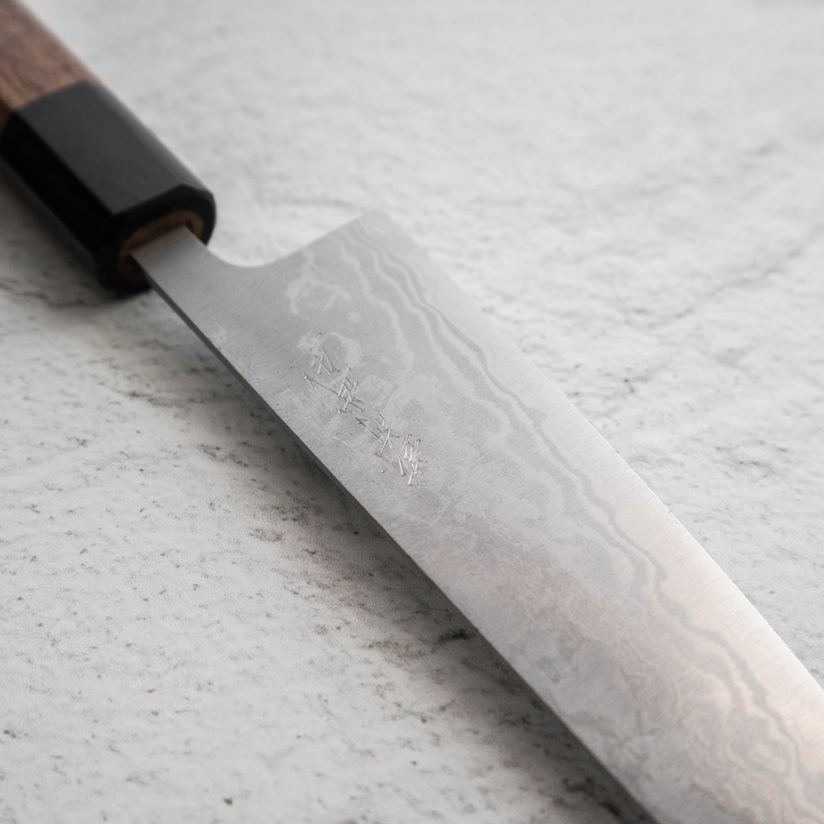 Shiro Kamo White 2 Damascus Petty 135mm