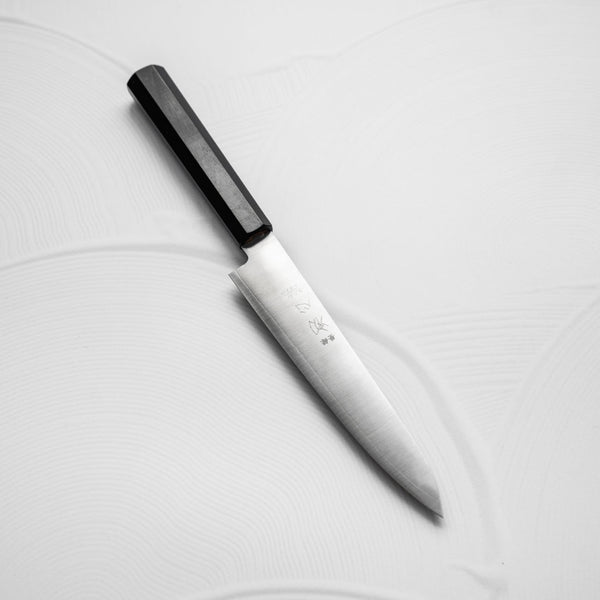 Hatsukokoro Hayabusa Ginsan Petty 150mm - Ebony